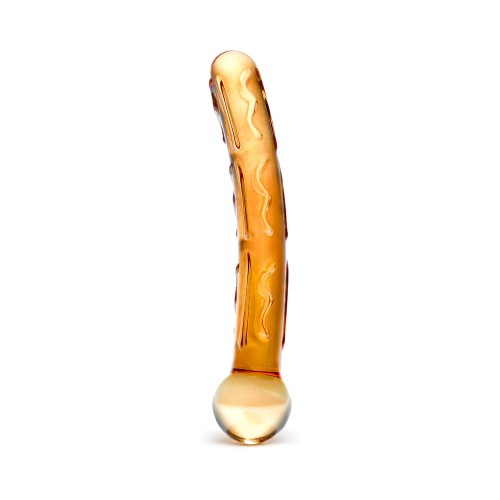 Dildo de Cristal Naranja Tickler 7.5 in.