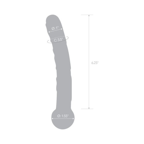 Dildo de Cristal Naranja Tickler 7.5 in.