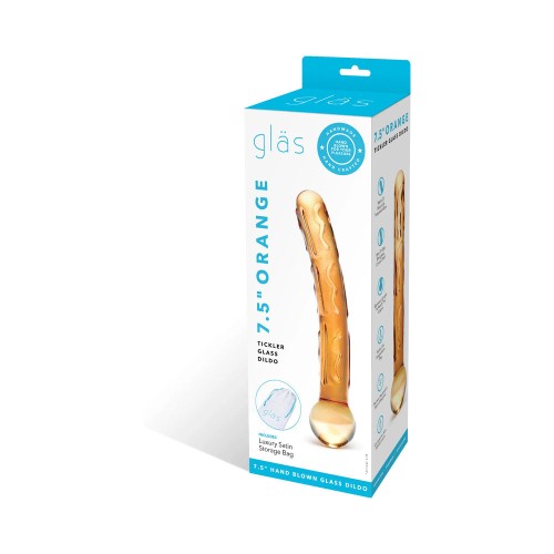 Dildo de Cristal Naranja Tickler 7.5 in.