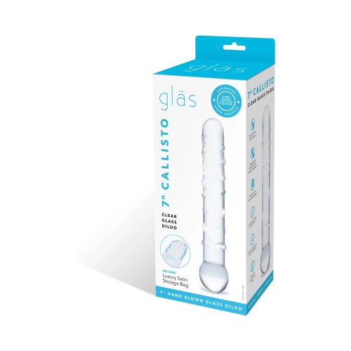 Dildo de Cristal Callisto de 7 in. para Estimulación del Punto G