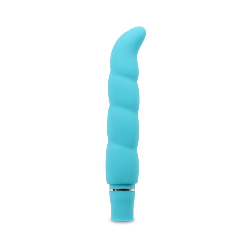 Vibrador Slimline G-Punto de Silicona Luxe Purity Aqua