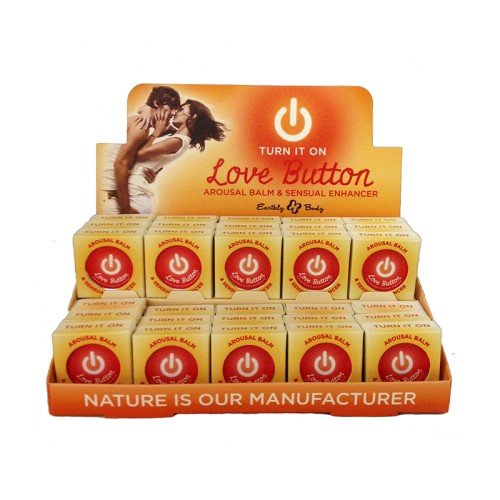 Earthly Body Love Button Counter Display - 30 Pieces