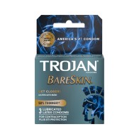 Trojan BareSkin Condones de Látex Ultra Fino - 3 Piezas