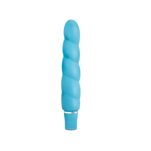 Luxe Anastasia Silicone Slimline Vibrator Aqua