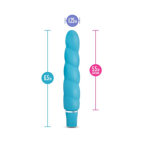 Luxe Anastasia Silicone Slimline Vibrator Aqua