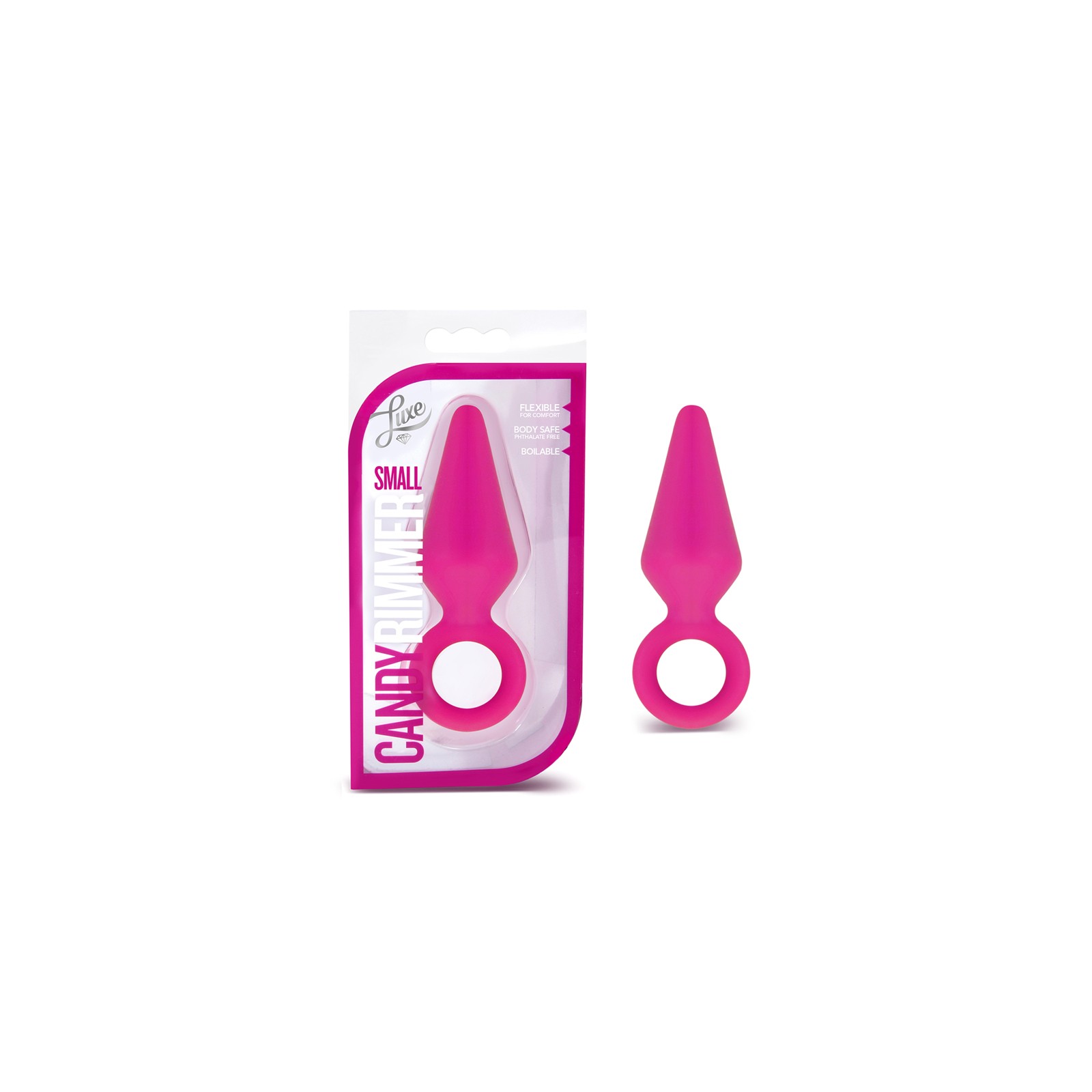 Luxe Candy Rimmer Silicone Anal Plug Pink Small