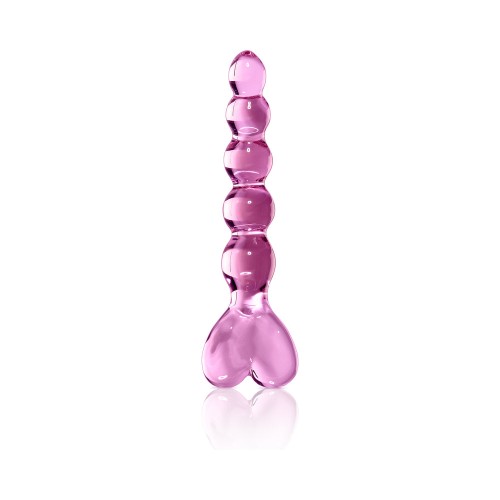 Icicles No. 43 Glass Massager - Heart-Shaped Handle Pink