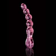 Icicles No. 43 Glass Massager - Heart-Shaped Handle Pink