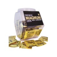 Trojan Magnum Large Size Latex Condoms Bowl of 40