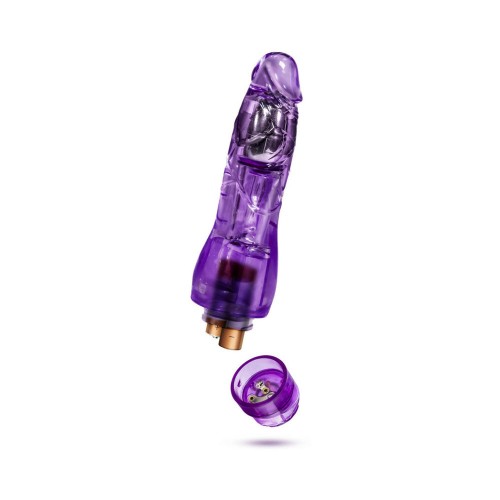 Naturally Yours 8.5 in. Vibrating Dildo Purple