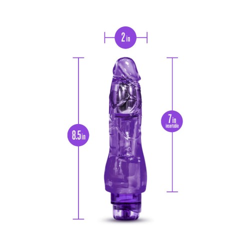 Naturally Yours 8.5 in. Vibrating Dildo Purple