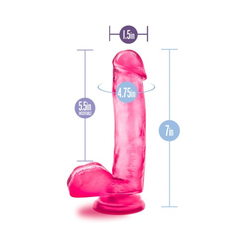 Sweet 'n Hard Realistic 7" Dildo with Suction Cup in Pink