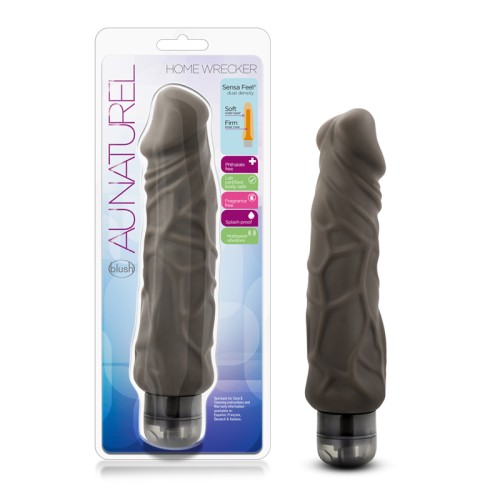 Au Naturel Home Wrecker 9.5 in. Vibrating Dildo - Dual Density Experience