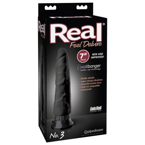 Pipedream Real Feel Deluxe No. 3 Dildo Vibrador - Negro