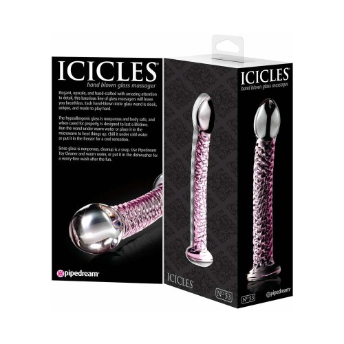 Pipedream Icicles No. 53 Curved Glass Dildo