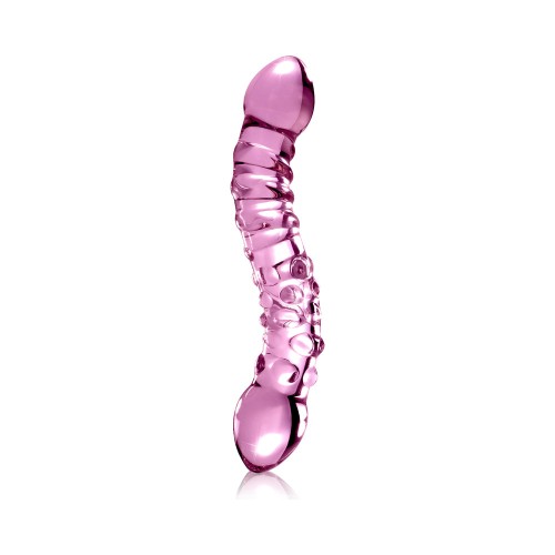 Pipedream Icicles No. 55 Dildo de Vidrio Curvado Texturizado - 7.75 pulgadas