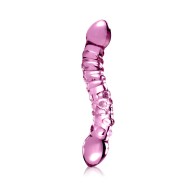 Pipedream Icicles No. 55 Curved Textured Glass Dildo - 7.75 inch