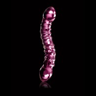 Pipedream Icicles No. 55 Curved Textured Glass Dildo - 7.75 inch