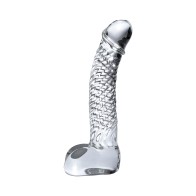 Pipedream Icicles No. 61 Curved Textured Glass Dildo