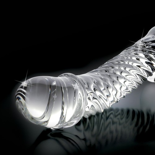 Pipedream Icicles No. 61 Curved Textured Glass Dildo