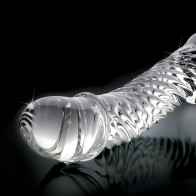 Pipedream Icicles No. 61 Curved Textured Glass Dildo