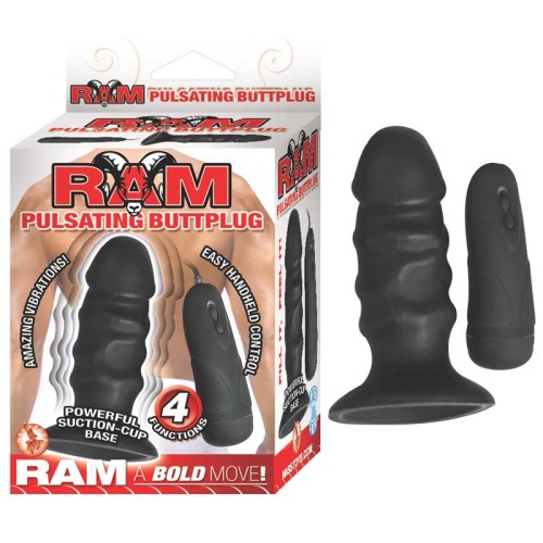 Buttplug Pulsante Ram con Ventosa - Potenciador de Placer