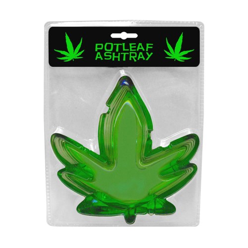 Pot Leaf Green Ashtray for Stylish Smoking