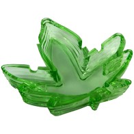 Pot Leaf Green Ashtray for Stylish Smoking