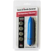 BFF Waterproof Bullet Vibrator Blue - 10 Functions