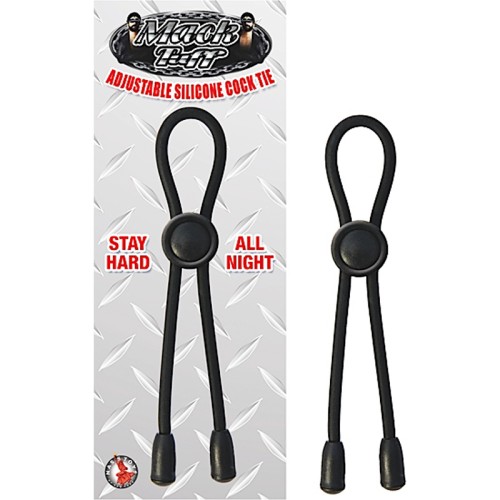 Mack Tuff Adjustable Silicone Cock Tie Black