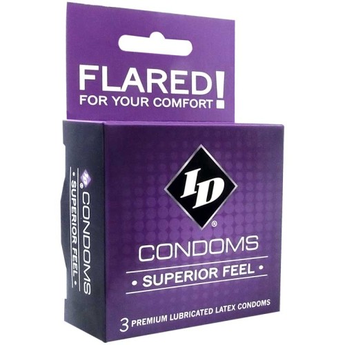 Condones de Látex ID Superior Feel 3 Pack