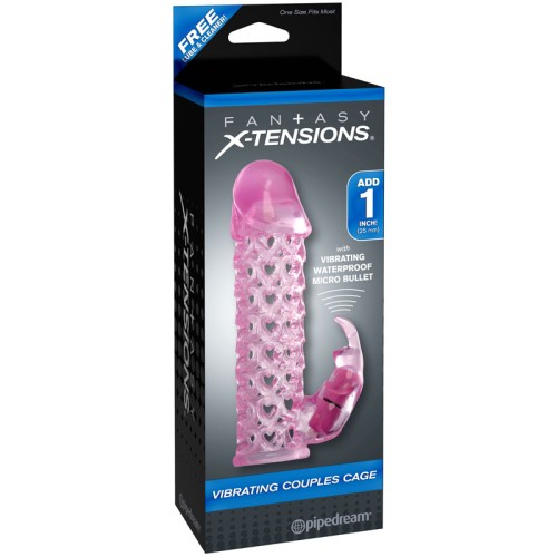 Pipedream Fantasy X-tensions Vibrating Couples Cage Pink