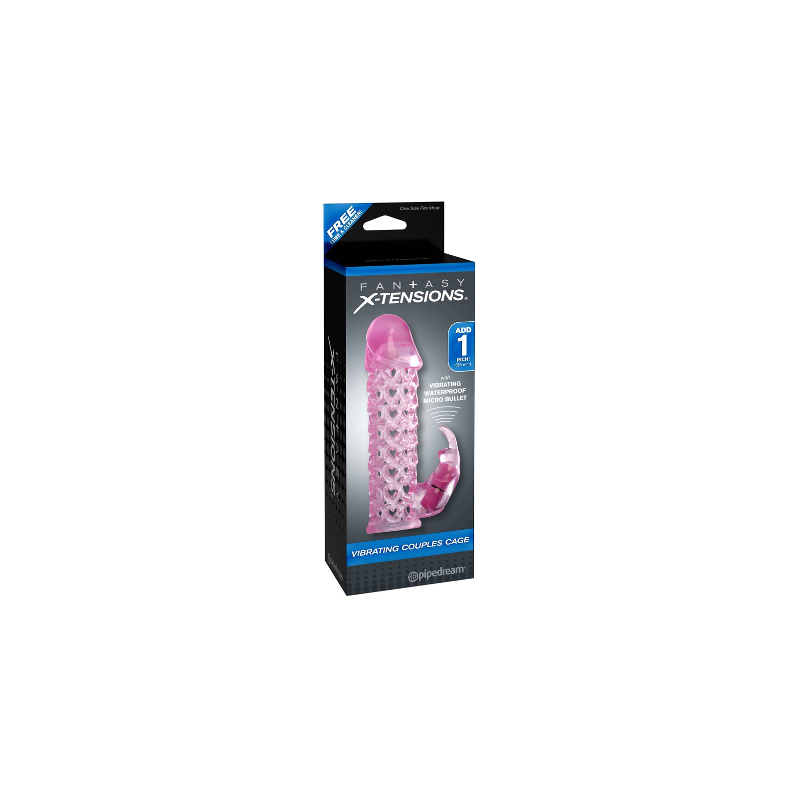 Pipedream Fantasy X-tensions Vibrating Couples Cage Pink