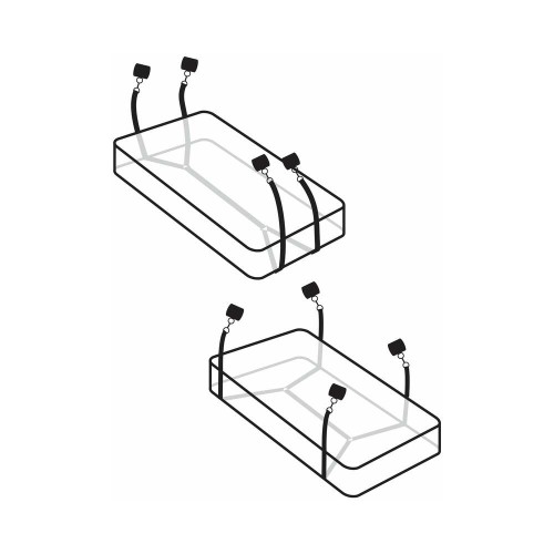 Pipedream Wraparound Mattress Restraints Kit Black