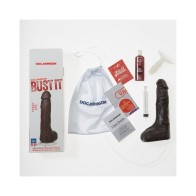 Bust It Squirting Realistic Cock Black - 1oz Nut Butter Included