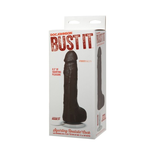 Pene Realista Bust It Negro - Incluye 1oz Nut Butter