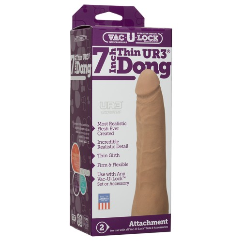 Vac-U-Lock 7-Inch Thin Dong ULTRASKYN Brown