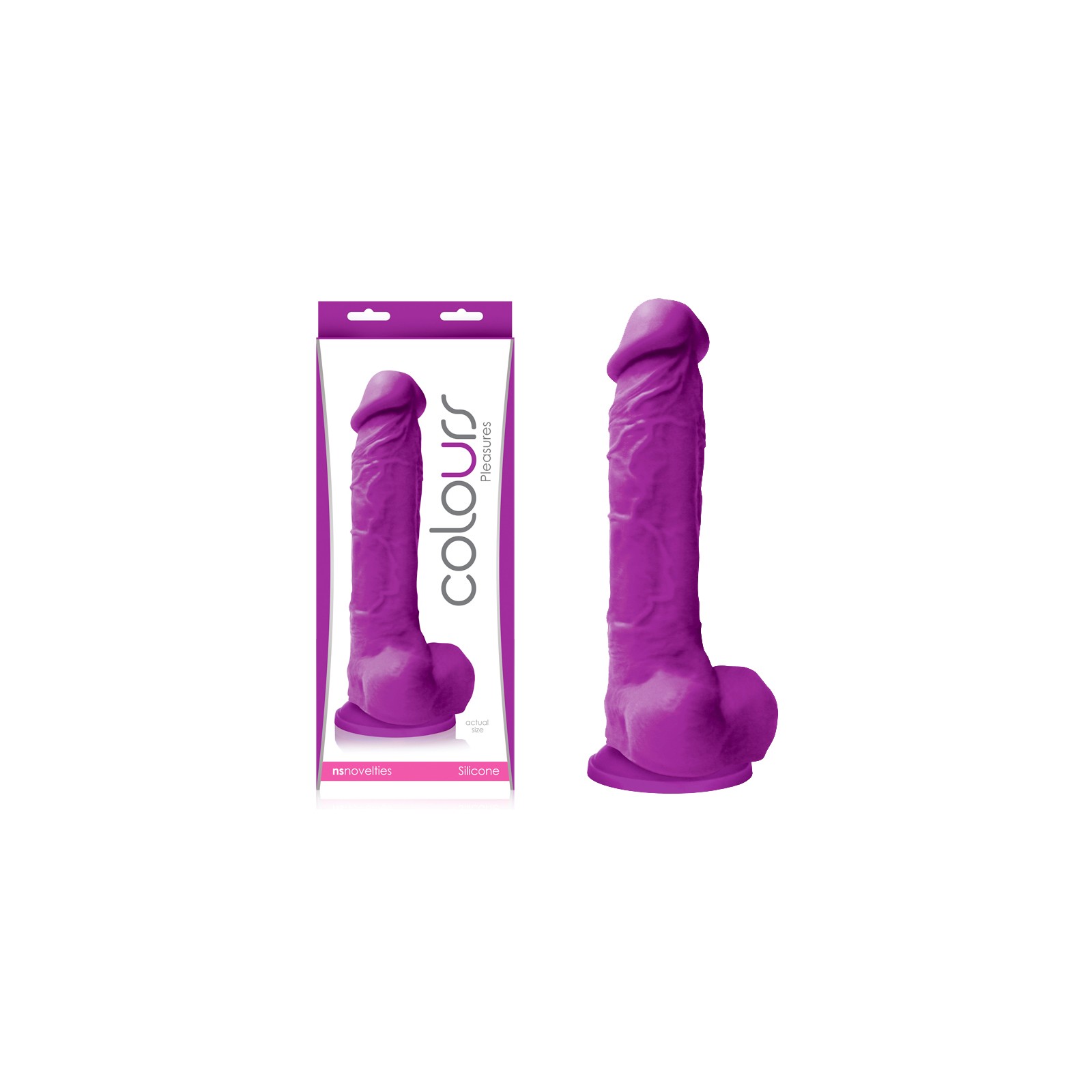 Colours Pleasures 8" Purple Dildo