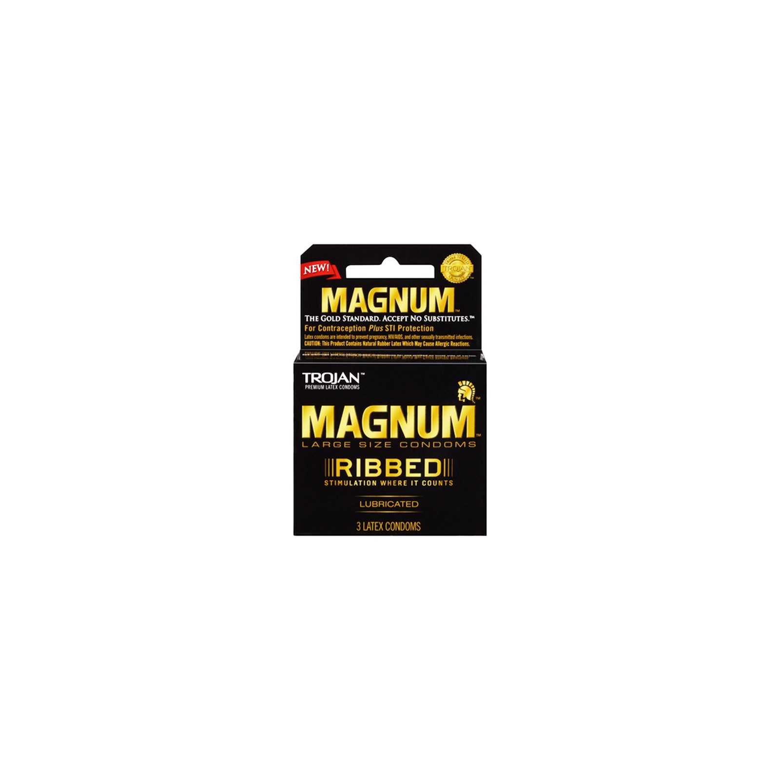 Condones Trojan Magnum Ribbed 3pk