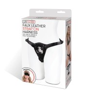 Arnés Strap-On Lux Fetish Cuero Brillante Negro