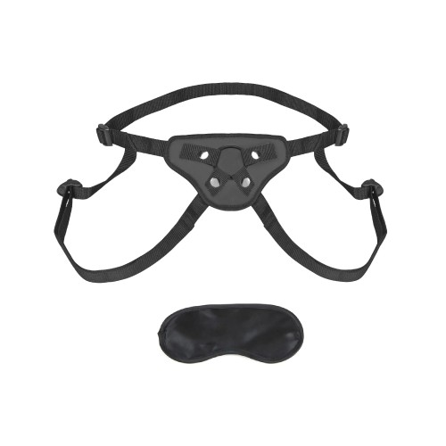 Lux Fetish Adjustable Strap-On Harness Black