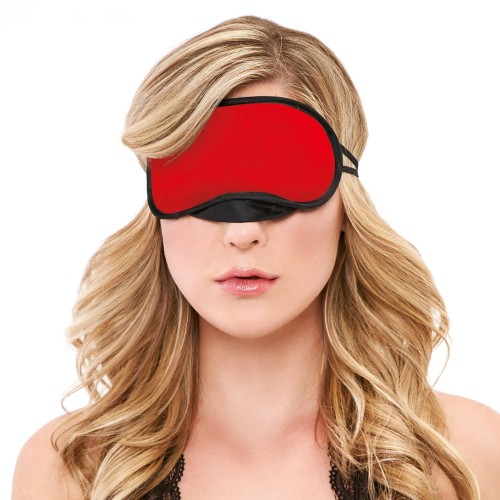 Lux Fetish Peek-A-Boo Love Mask Blindfold Red