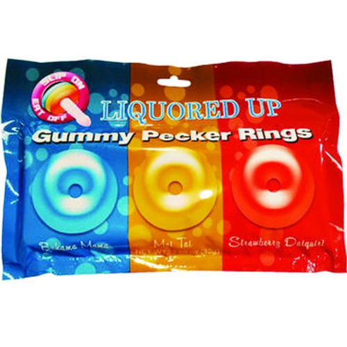 Anillos Gummy Liquored Up Pecker-3pk