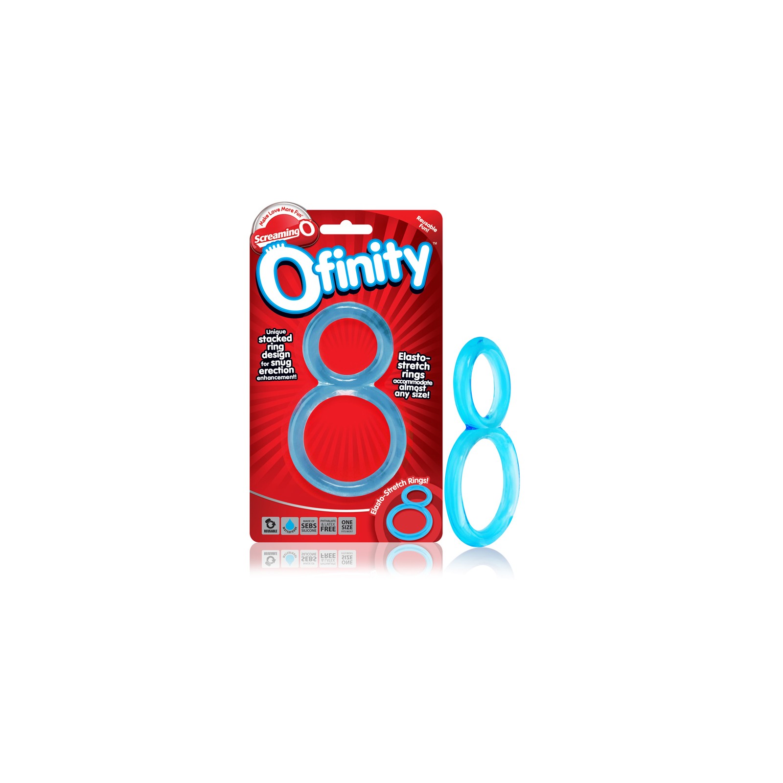 Ofinity Double Erection Enhancer Ring Blue