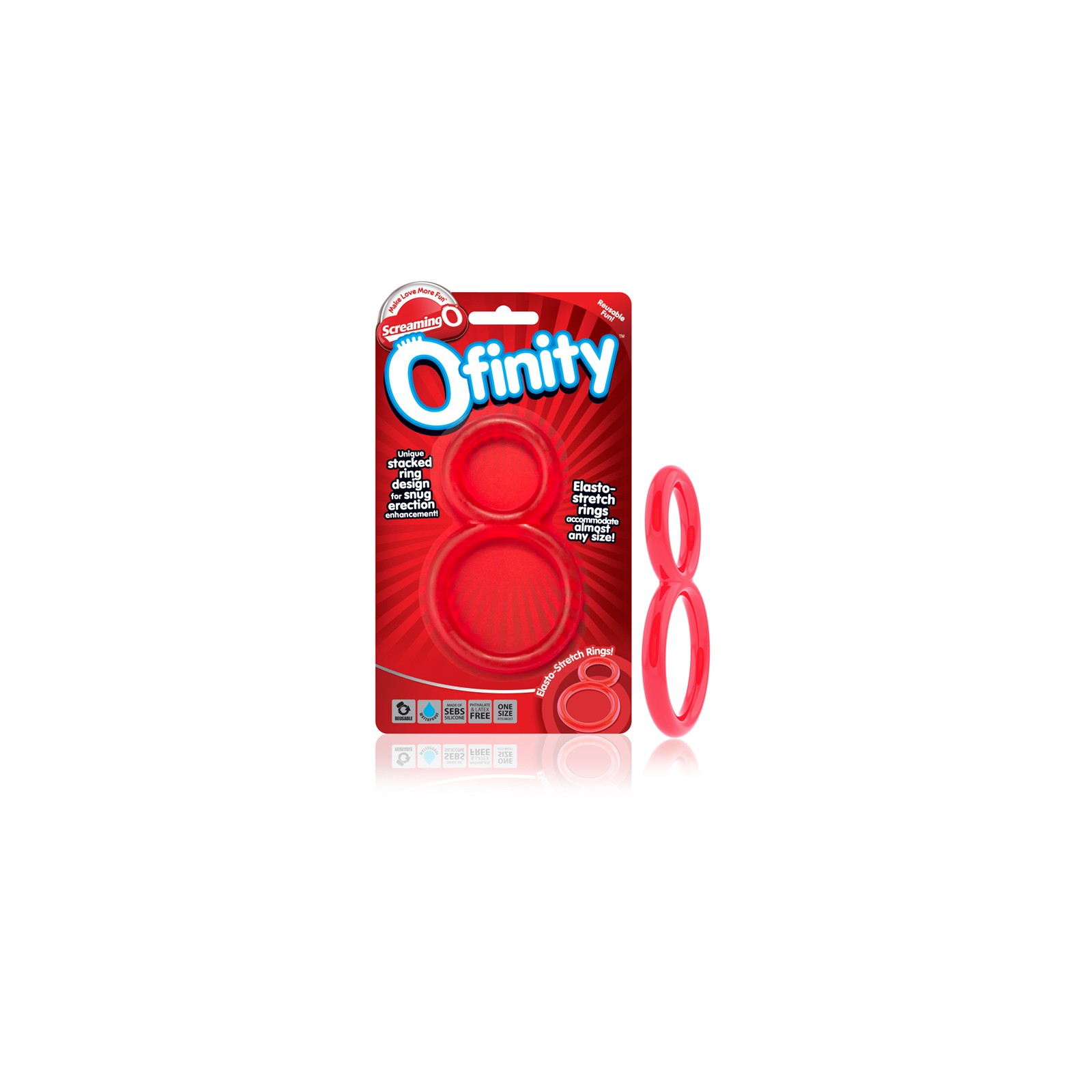 Screaming O Ofinity Double Erection Ring Red