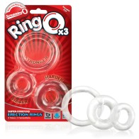 Screaming O RingO Clear Cock Rings Set of 3