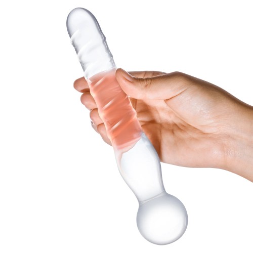 Dildo de Cristal Transparente Joystick de 8 Pulgadas