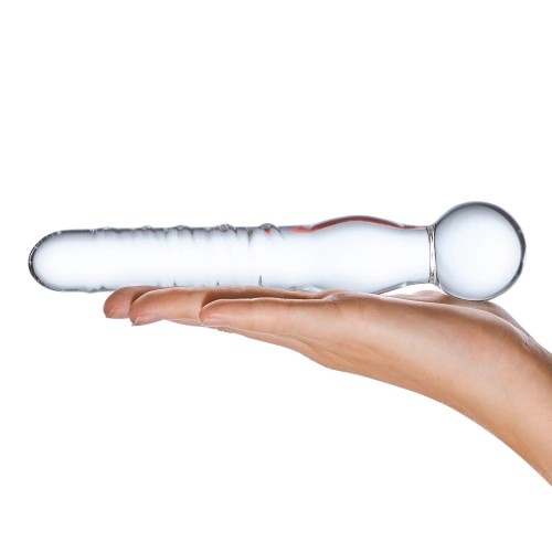 Dildo de Cristal Transparente Joystick de 8 Pulgadas