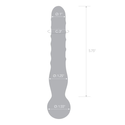 Dildo de Cristal Transparente Joystick de 8 Pulgadas