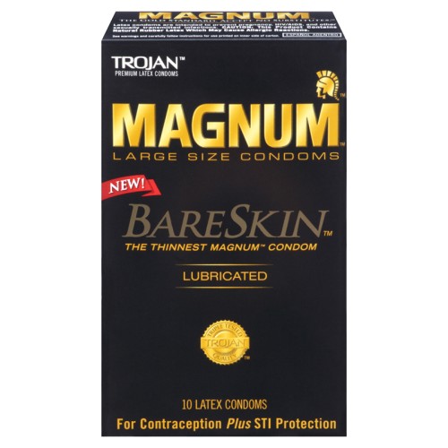 Condones Trojan Magnum Bareskin - 10 unidades para comodidad